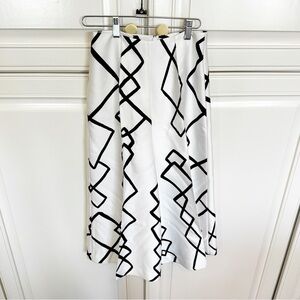 Keepsake the Label Women’s Abstract Print Cropped Wide Leg Trouser Pants Size XS